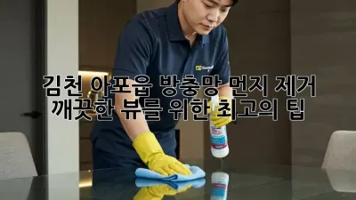김천 아포읍 방충망 먼지 제거: 깨끗한 뷰를 위한 최고의 팁!