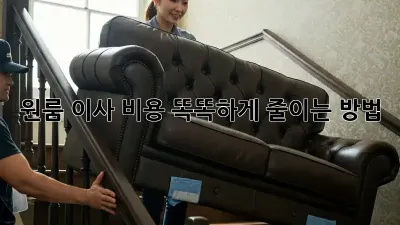 원룸 이사, 비용 똑똑하게 줄이는 방법!