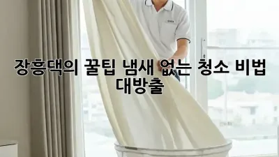 장흥댁의 꿀팁🍯 냄새 없는 청소 비법 대방출!