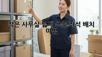 작은 사무실? 넓게 쓰는 좌석 배치 마법! ✨