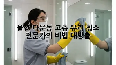 울산 다운동 고층 유리 청소 ✨ 전문가의 비법 대방출!
