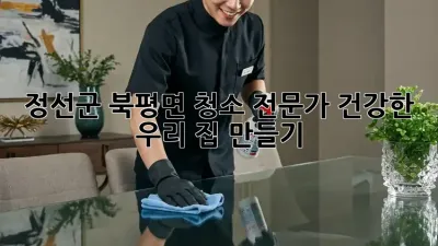 정선군 북평면 청소 전문가✨ 건강한 우리 집 만들기🏡