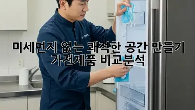 미세먼지 없는 쾌적한 공간 만들기: 가전제품 비교분석