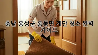 충남 홍성군 홍동면 계단 청소 완벽 가이드