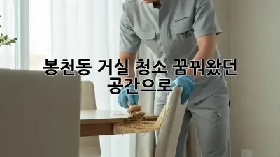 봉천동 거실 청소, 꿈꿔왔던 공간으로 ✨