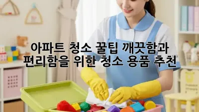 아파트 청소 꿀팁! 깨끗함과 편리함을 위한 청소 용품 추천