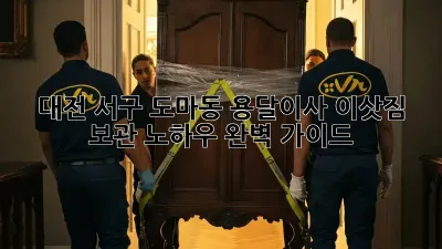 대전 서구 도마동 용달이사, 이삿짐 보관 노하우 완벽 가이드!