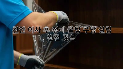 천안 이사 후 정리 꿀팁🍯: 주방 살림 완전 정복!
