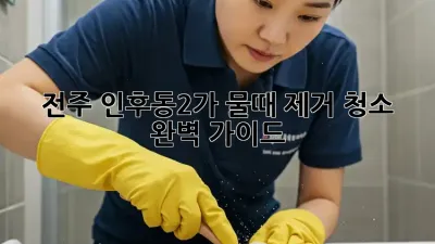 전주 인후동2가 물때 제거 청소 완벽 가이드