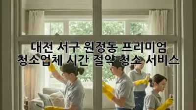 대전 서구 원정동 프리미엄 청소업체: 시간 절약 청소 서비스