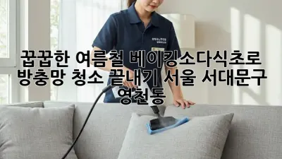 꿉꿉한 여름철, 베이킹소다&식초로 방충망 청소 끝내기! (서울 서대문구 영천동)