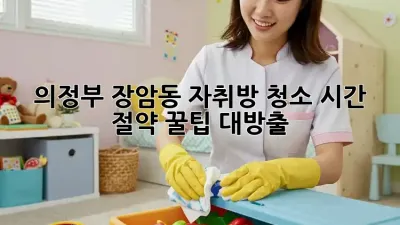 의정부 장암동 자취방 청소, 시간 절약 꿀팁 대방출!