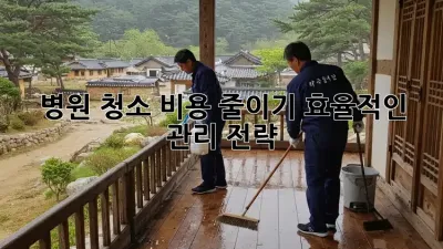 병원 청소 비용 줄이기: 효율적인 관리 전략