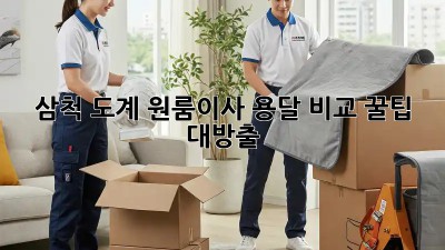 삼척 도계 원룸이사 용달 비교! 꿀팁 대방출🍯