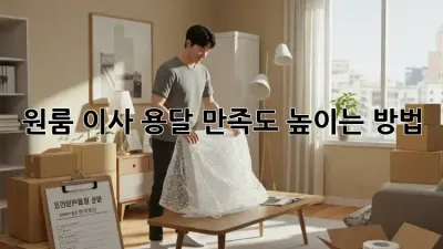 원룸 이사 용달, 만족도 높이는 방법!
