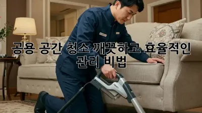 공용 공간 청소: 깨끗하고 효율적인 관리 비법