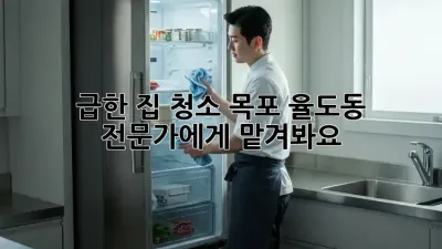 급한 집 청소? 목포 율도동 전문가에게 맡겨봐요!