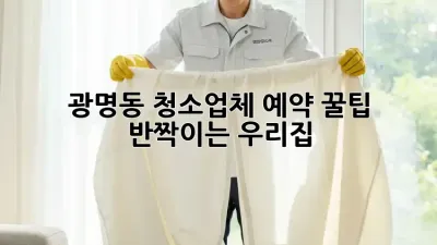 광명동 청소업체 예약 꿀팁🍯: ✨반짝이는 우리집✨