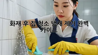 화재 후 집 청소, 냄새 제거 완벽 가이드