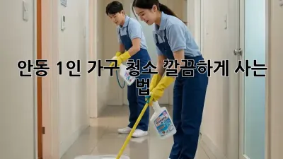 안동 1인 가구 청소🧹, 깔끔하게 사는 법✨