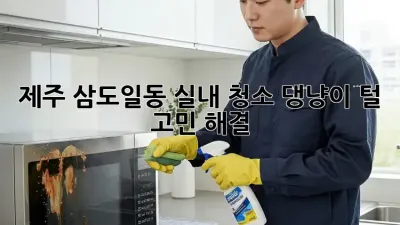 제주 삼도일동 실내 청소🧹 댕냥이 털 고민 해결! ✨