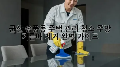 군산 송풍동 주택 관리 청소: 주방 기름때 제거 완벽 가이드