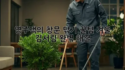 ✨ 영주댁의 창문 닦기 꿀팁! 겨울 김서림 완벽 해결 ✨