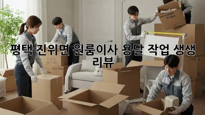 평택 진위면 원룸이사 용달 작업 생생 리뷰 🚚💨