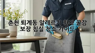 춘천 퇴계동 알레르기 환자, 꿀잠 보장 침실 청소 가이드!