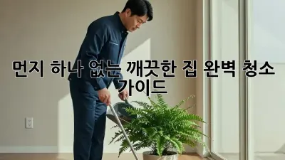 먼지 하나 없는 깨끗한 집, 완벽 청소 가이드