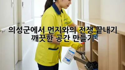 의성군에서 먼지와의 전쟁 끝내기: 깨끗한 공간 만들기