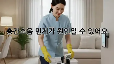 층간소음? 먼지가 원인일 수 있어요!