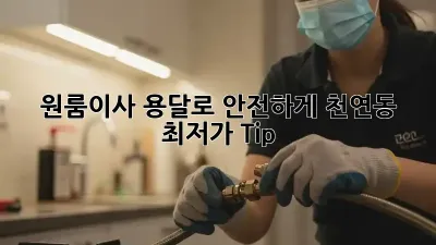 🚚 원룸이사, 용달로 안전하게! 천연동 최저가 Tip 💯