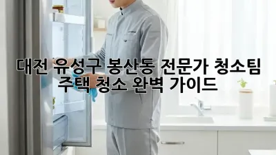 대전 유성구 봉산동 전문가 청소팀: 주택 청소 완벽 가이드