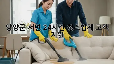 양양군 서면 24시간 청소업체 고객 지원