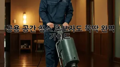 공용 공간 청소: 초보자도 뚝딱! 완벽 가이드
