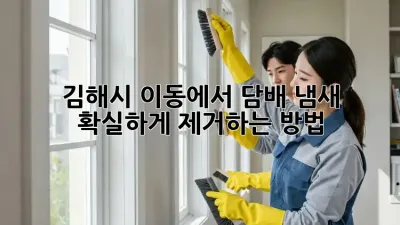 김해시 이동에서 담배 냄새, 확실하게 제거하는 방법!