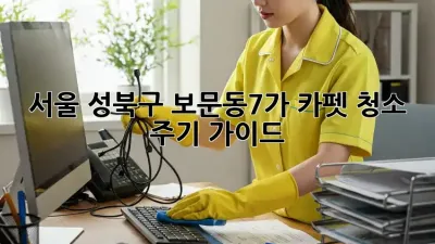 서울 성북구 보문동7가 카펫 청소 주기 가이드