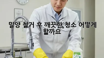 밀양 철거 후 깨끗한 청소, 어떻게 할까요?