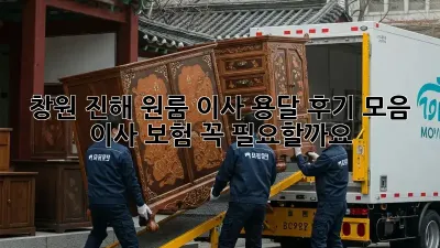 창원 진해 원룸 이사 용달 후기 모음: 이사 보험, 꼭 필요할까요?