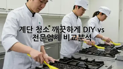 계단 청소, 깨끗하게! DIY vs 전문업체 비교분석