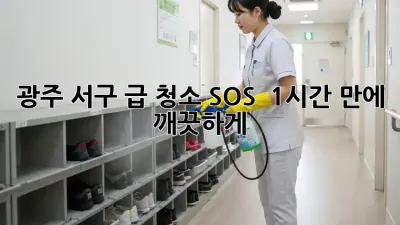 광주 서구 급 청소 SOS! 🚨 1시간 만에 깨끗하게 ✨