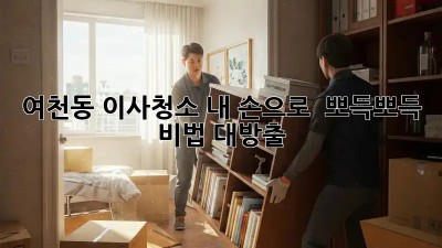 여천동 이사청소🧹✨: 내 손으로 🏡✨ 뽀득뽀득 비법 대방출!