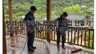 펫과 함께하는 행복한 새집 만들기: 임실군 이사 후 정리 완벽 가이드