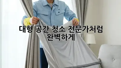 대형 공간 청소: 전문가처럼 완벽하게!