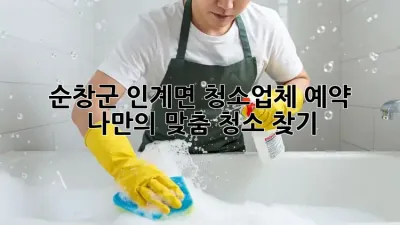 순창군 인계면 청소업체 예약, ✨나만의 맞춤 청소 찾기✨