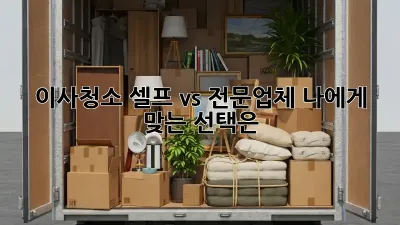 이사청소, 셀프 vs 전문업체: 나에게 맞는 선택은?
