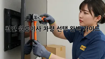 천안 원룸이사? 차량 선택 완벽 가이드!