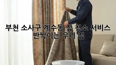 ✨ 부천 소사구 계수동 집 청소 서비스: 반짝이는 우리 집 ✨