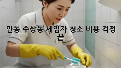 안동 수상동 세입자 청소, 비용 걱정 끝!